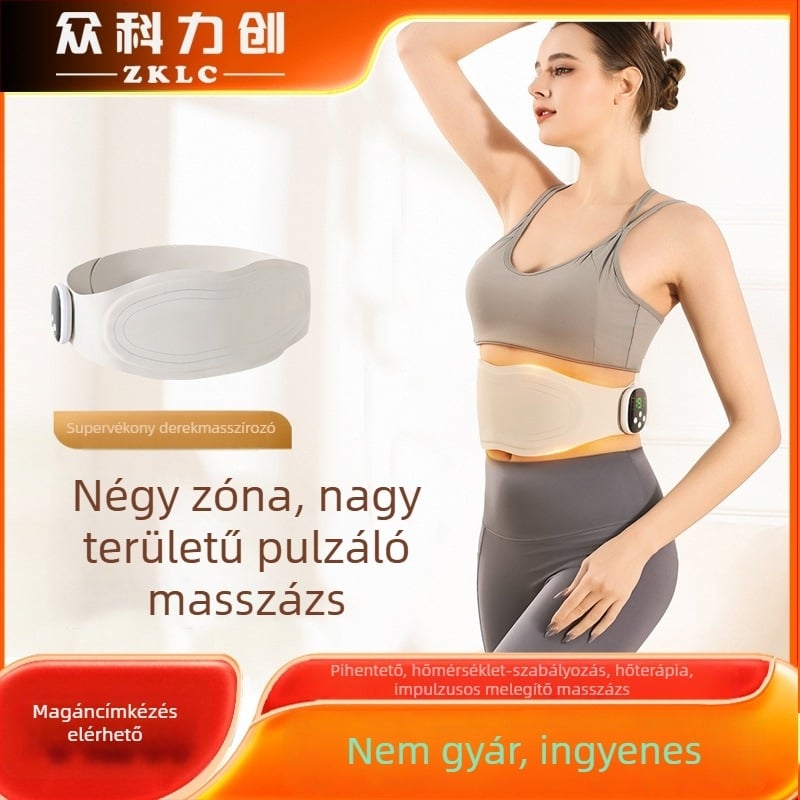 USB-vezérelt fűtő derékmasszírozó öv, mikroáram terápiával, 3. fokozat, mechanikus vezérlés