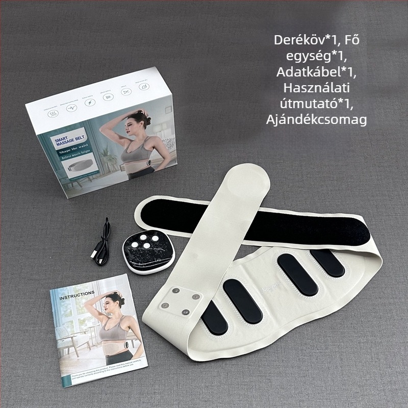 USB-vezérelt fűtő derékmasszírozó öv, mikroáram terápiával, 3. fokozat, mechanikus vezérlés