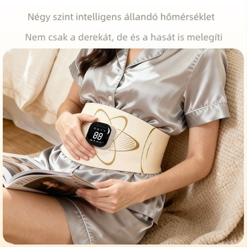 EMS impulzusos masszírozó derékszíj — intelligens formázó derék masszírozó melegítő kompresszióval, újratölthető, 4 fokozat, legfeljebb 4 masszázsfej