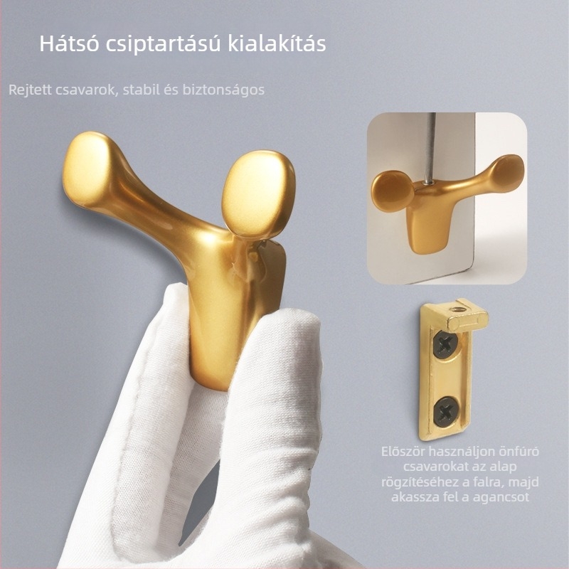 Szarvasagancs alakú ruhafogas alumíniumötvözetből, Gute Batch márka, modell 001, stílus Light Luxury