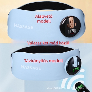 EMS vibrációs masszírozó öv fűtéssel, 4 masszázsfej, fokozatmentes sebességszabályozás, töltési üzemmód