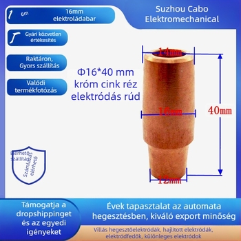 Ponthegesztő fej, Króm-zirkónium réz ötvözet, Modell C18150, Működési hőmérséklet 400°C, Varrási áram 20000 A
