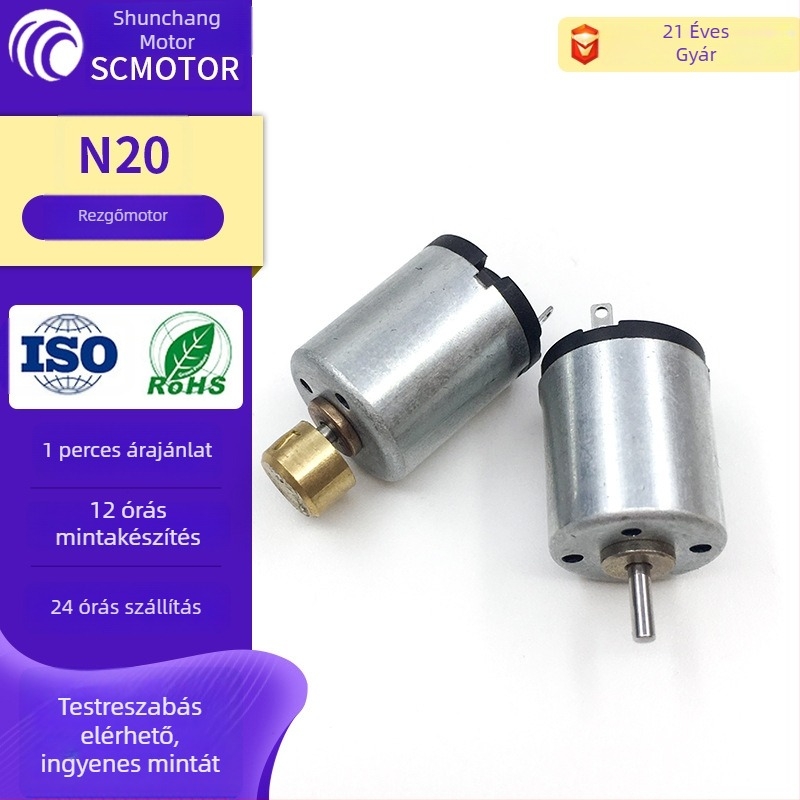 N20 rezgőmotor, mikromotor, 4,5 V DC, 9600 rpm, 0,2 W, 0,1 A