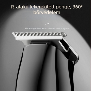 Elektromos hajvágó, öt sebesség, beépített 1200–2000 mAh akkumulátor, levehető és mosható rozsdamentes acél pengével, digitális kijelző