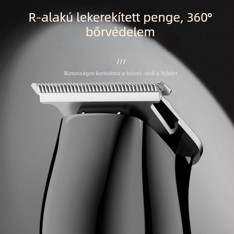 Elektromos hajvágó, öt sebesség, beépített 1200–2000 mAh akkumulátor, levehető és mosható rozsdamentes acél pengével, digitális kijelző