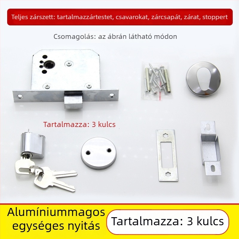 Mortise zár Pipe Well Lock – rozsdamentes acél, kulcsos működés, tűzvédelmi, elektromos és csővezeték ajtókhoz