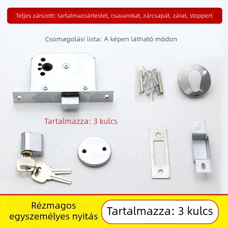 Mortise zár Pipe Well Lock – rozsdamentes acél, kulcsos működés, tűzvédelmi, elektromos és csővezeték ajtókhoz