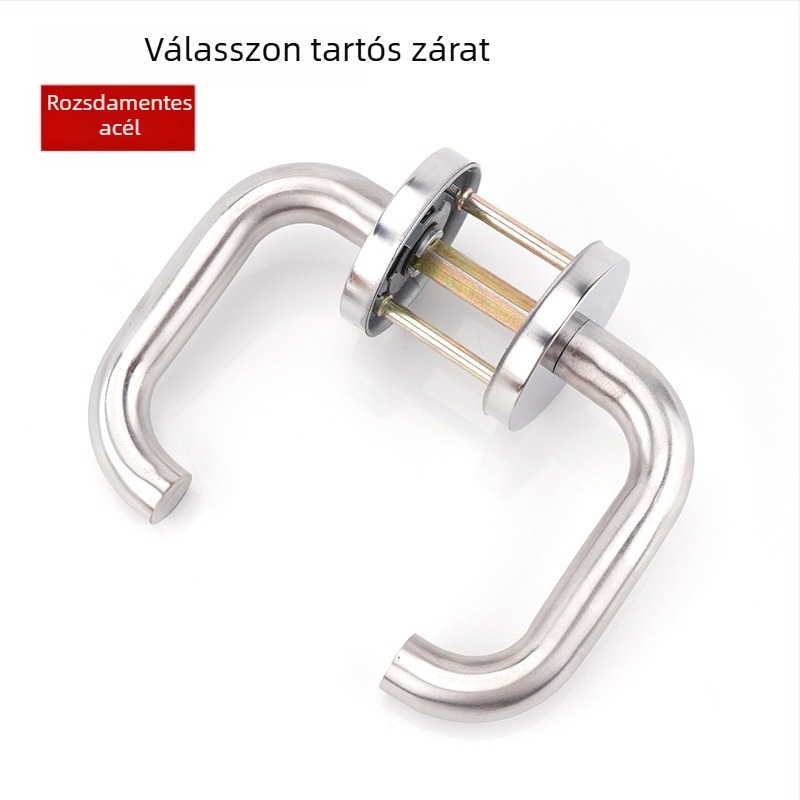 Rozsdamentes acél folyosózár, kilincs zár, modell Aisle lock, tűzvédelmi ajtókhoz, modern letisztult stílus