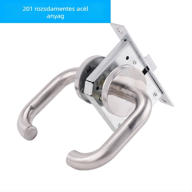 Rozsdamentes acél folyosózár, kilincs zár, modell Aisle lock, tűzvédelmi ajtókhoz, modern letisztult stílus