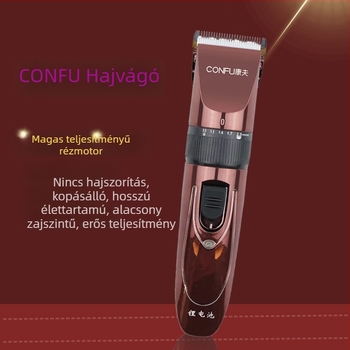 T96 hajvágó, újratölthető, kerámia penge, levehető, mosható vágófej, 800–1000mAh akkumulátor, üzemidő 1–3 óra