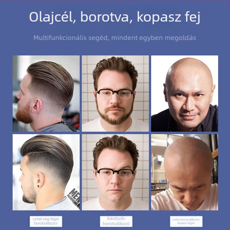Elektromos borotva kettős pengefejjel, vízálló fej, 45 perc üzemidő, 220V-os töltés