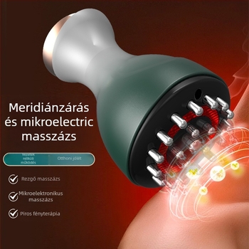 Elektronikus meridian masszírozó a teljes testre, újratölthető, gombos vezérlés, 9 szintű hőmérséklet-szabályozás, ABS ház, modell Zs-0015