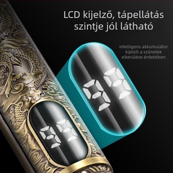 Elektromos hajvágó készülék - újratölthető, beépített akkumulátor 1200–2000mAh, üzemidő 1–3 óra, rozsdamentes acél pengék, mosható vágófej
