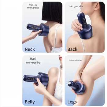 Elektronikus gua sha és vákuummasszírozó készülék, újratölthető, modell ZY-08, Zhouya Tianxing márka, érintéses és gombos vezérlés