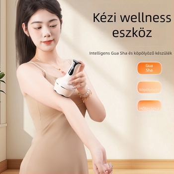 Otthoni használatra készült elektromos meridián melegítő kefével, többfunkciós kupálás és kaparó készülék, újratölthető, 36–40°C hőmérséklet-szabályozás, folyamatosan változó sebesség, modell Bb-005, ABS