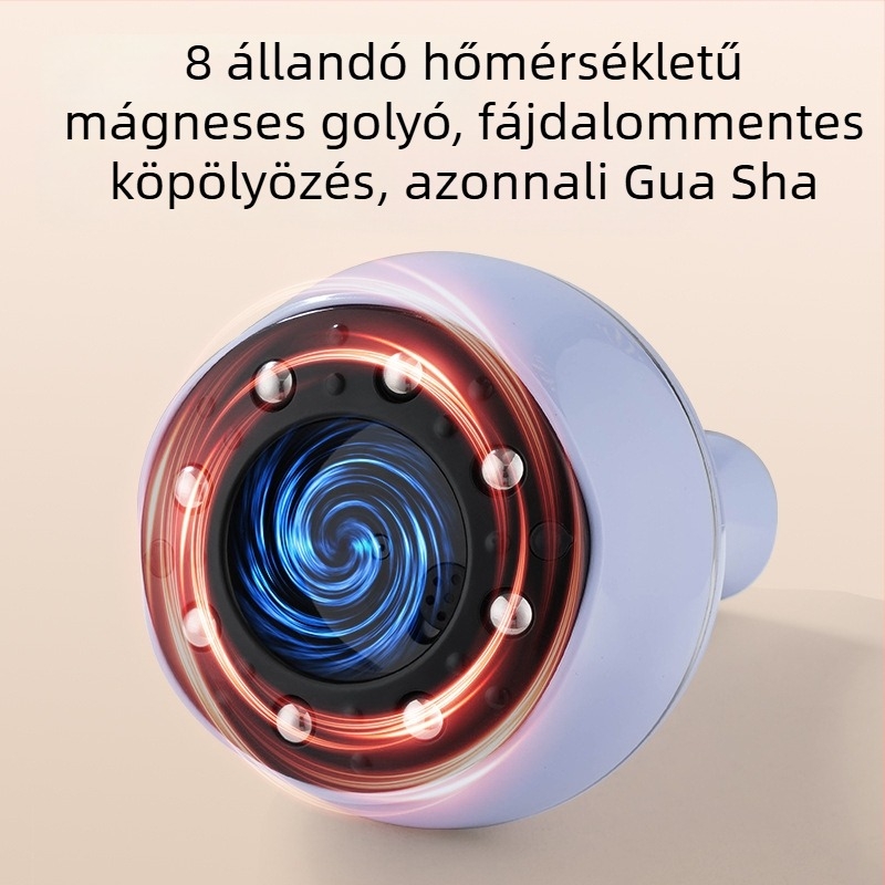 Otthoni használatra készült elektromos meridián melegítő kefével, többfunkciós kupálás és kaparó készülék, újratölthető, 36–40°C hőmérséklet-szabályozás, folyamatosan változó sebesség, modell Bb-005, ABS