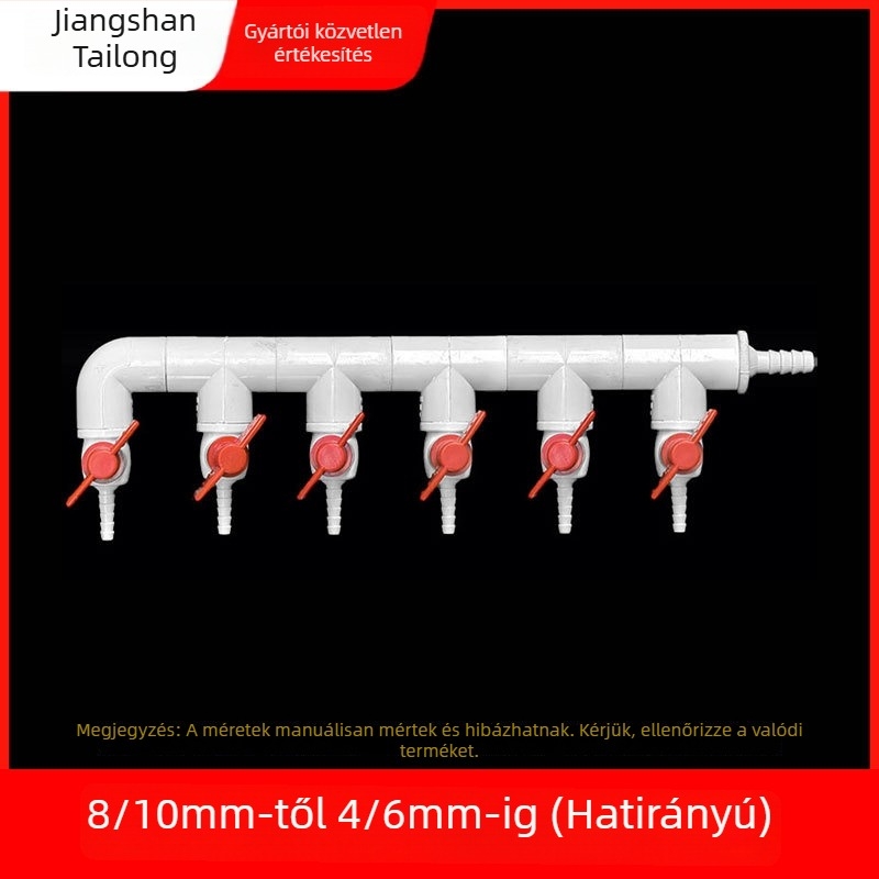 Akvarisztikus oxigénelosztó diverziós szelep, anyag: gyanta, eredet: Zhejiang, márka: Colorful plastic