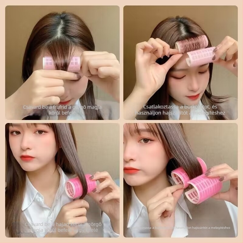 Kettős rétegű nyolcas alakú hajkisimító vas nagy hullámokhoz, öntapadós felülettel, kíméli a hajat