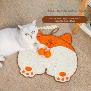 Szizálból készült macska karmoló falra szerelhető – aranyos stílus, kopásálló, helytakarékos játék macskáknak