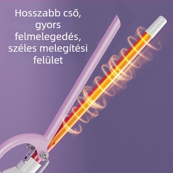 Turmalin-kerámia curlingvas, átmérő 15 mm alatt, vezetékes AC, 35 W, 110–240 V, 15 hőfokszint, Create rhyme