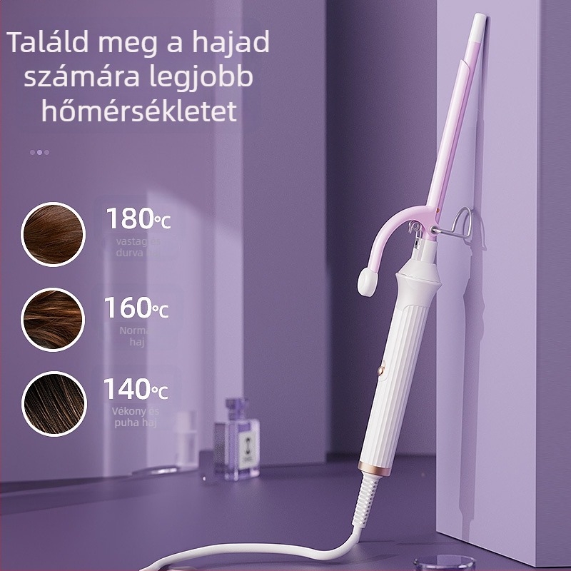 Turmalin-kerámia curlingvas, átmérő 15 mm alatt, vezetékes AC, 35 W, 110–240 V, 15 hőfokszint, Create rhyme