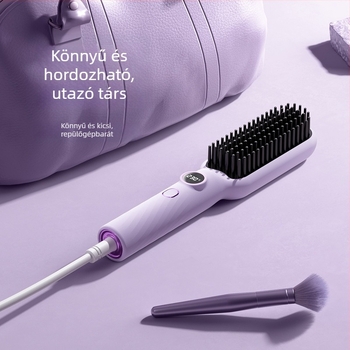 Hajkiegyenesítő fésű turmalin-kerámiás fűtéssel, digitális kijelző, 5 fokozatú hőmérséklet-szabályozás, 40W, 220V