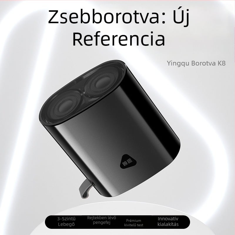 Mini elektromos borotva és szakállvágó — teljes test tisztítása, brushless motor, beépített akkumulátor, akkumulátor-élettartam akár 180 nap, zaj 36–45 dB