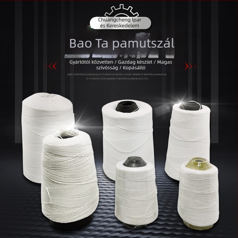 Jingming Yang márkájú pamut varrófonal építéshez — pamutszálas varrócérna textíliákhoz, ruházathoz, otthoni textilekhez, hímzéshez és varráshoz
