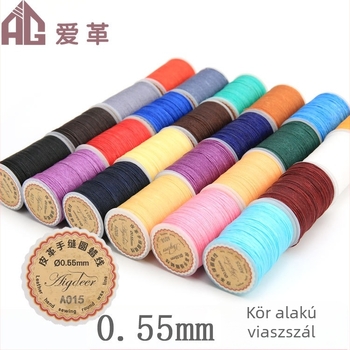 Viaszos varrócérna, többszálú, kerek, 0,55 mm, poliészter, otthoni textíliákhoz