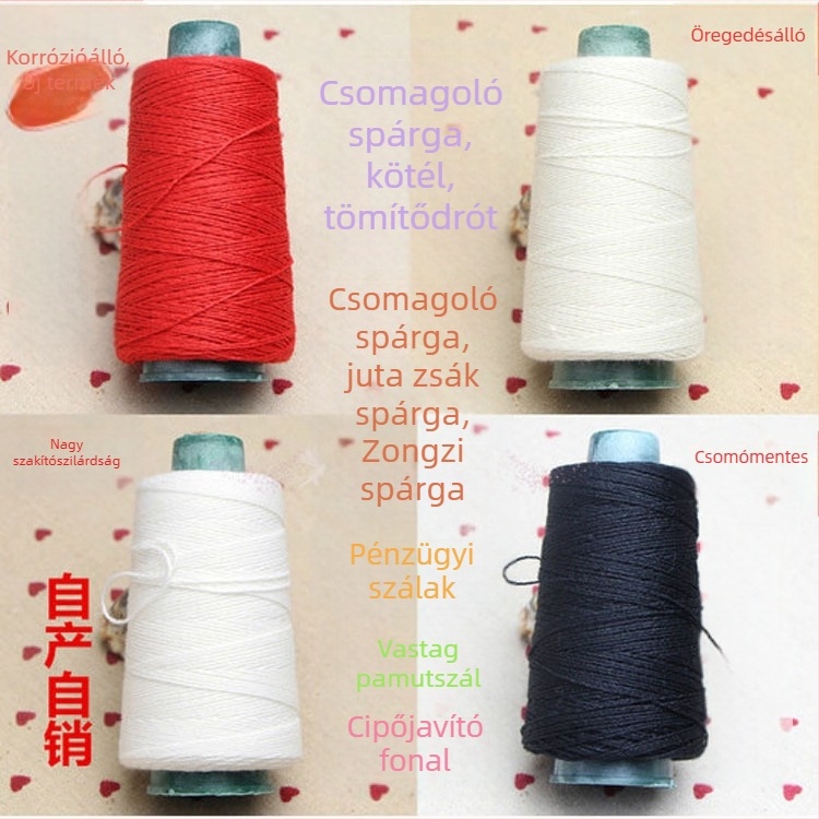 Varrócérna, poliészter rost, ruhák és otthoni textilek varrására