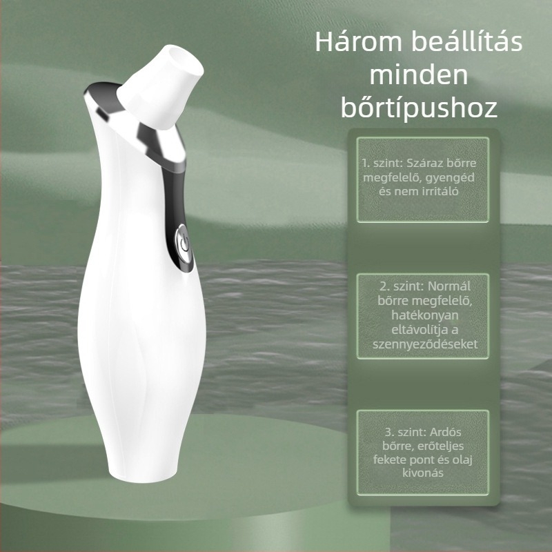 Vákuumos arctisztító készülék mitesszerek eltávolítására, modell DYM028, Define Beauty, láthatóan felszívja a mitesszereket és a pattanásokat, 3 fokozat