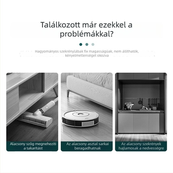 Teleszkópos szekrénylábas – állítható, hideg hengerelt acélból, modell 001, kanapéhoz és TV-szekrényhez