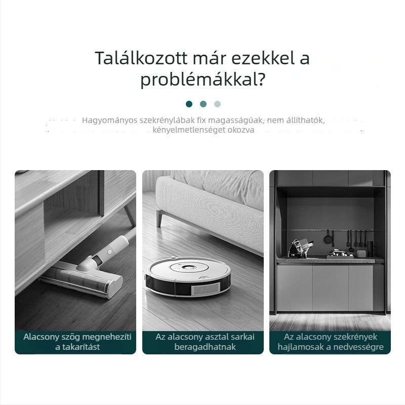 Teleszkópos szekrénylábas – állítható, hideg hengerelt acélból, modell 001, kanapéhoz és TV-szekrényhez