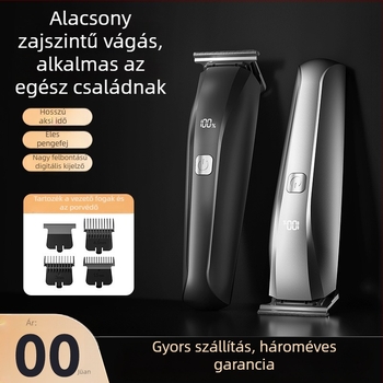 Cyma újratölthető elektromos hajvágó, vízálló, kefés motor, rozsdamentes acél pengék, beépített akkumulátor 1200–2000 mAh, üzemidő több mint 12 óra