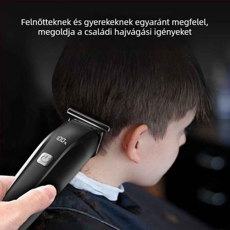 Cyma újratölthető elektromos hajvágó, vízálló, kefés motor, rozsdamentes acél pengék, beépített akkumulátor 1200–2000 mAh, üzemidő több mint 12 óra