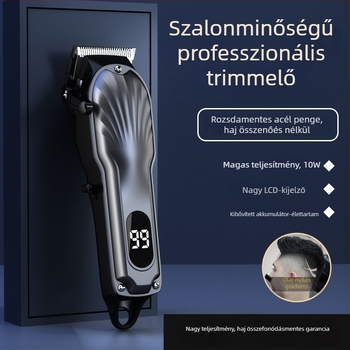F9 elektromos hajvágó kerámia pengével, újratölthető, szénkefe nélküli motor, vízálló, akkumulátor élettartam 1–3 óra