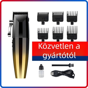 Elektromos hajvágó, újratölthető akkumulátor, kefés motor, kerámia penge, üzemidő 1-3 óra