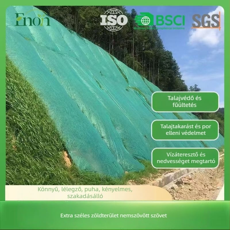 Spunbond nemszőtt talajtakaró lejtőkhöz, lélegző és porálló, GSM testreszabható