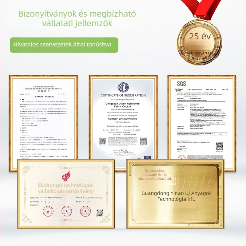 Spunbond nemszőtt talajtakaró lejtőkhöz, lélegző és porálló, GSM testreszabható