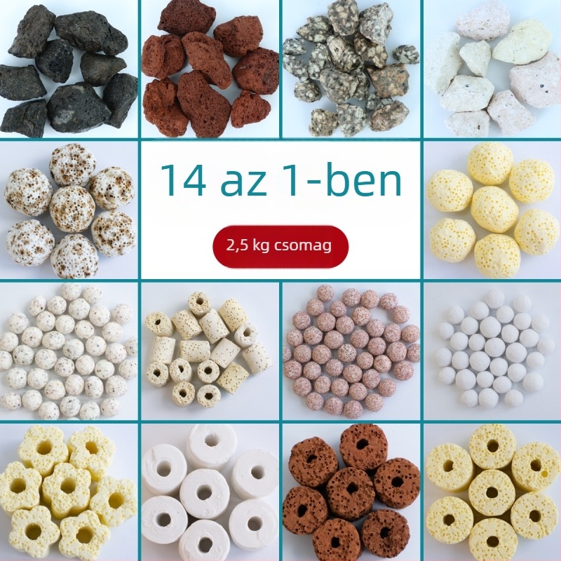 Akváriumi szűrőközeg – üreges kvarc nano-szférák nitrifikáló baktériumok tenyésztéséhez, kerámia anyag, 1000 g