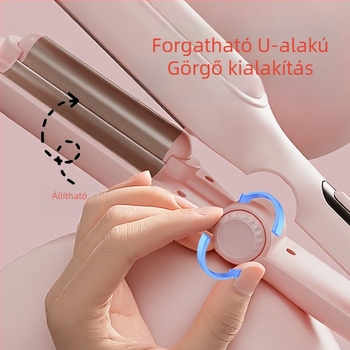 Tojás formájú göndörítővas turmalin-kerámiás fűtőelemmel, 3 hőmérséklet-szint, 45W, 220V, minden hajtípushoz, gyors felmelegedés 10 másodperc alatt