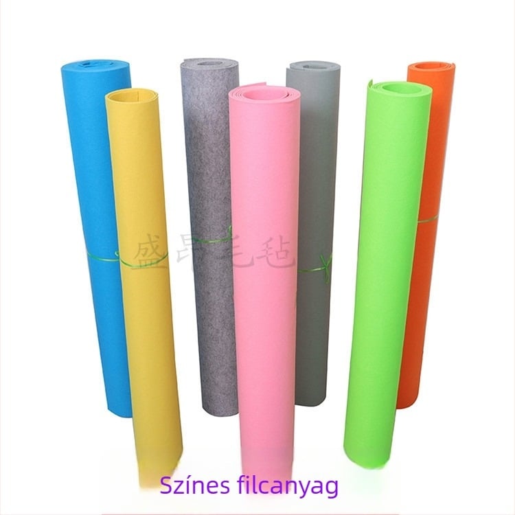 Poliészter filc nem szőtt anyag, 150 g/m², kardált, háztartási textíliákhoz