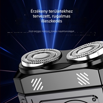 Vízálló, teljes testet mosó elektromos borotva, 2 pengés forgófej, lebegő fej, LED kijelző, beépített akkumulátor, 1 órás töltés, száraz használatra