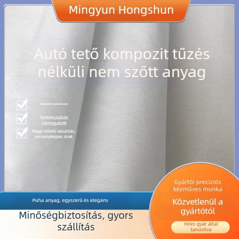 Autófedélzeti kompozit tűvarrott nemszövött anyag; poliészter; tűzálló és magas hőmérséklet-állóság; alkalmas ruházati bélésre és tároló/csomagoló anyagként