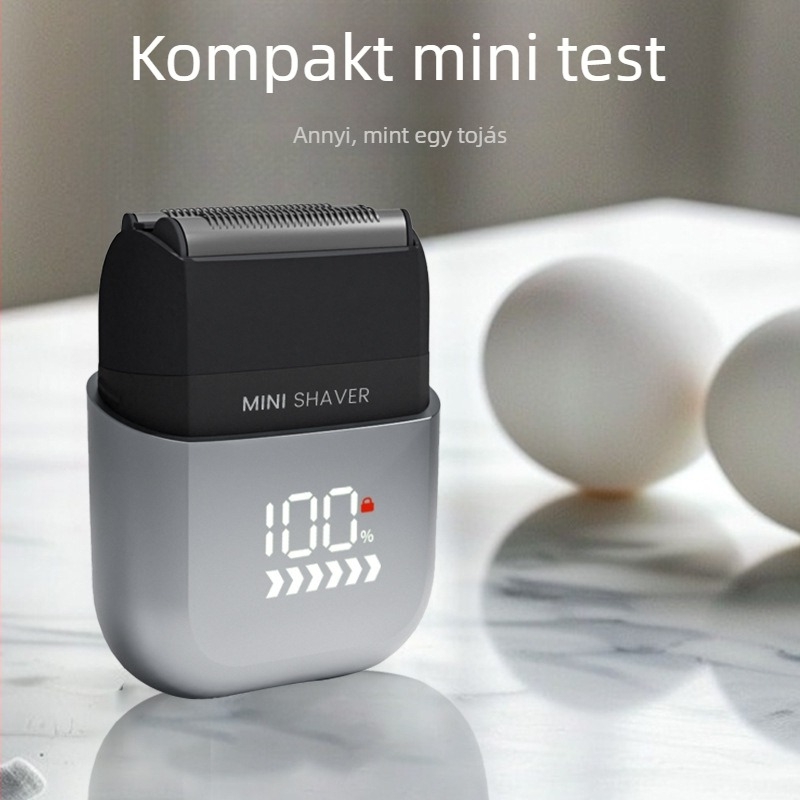 PRITECH utazáshoz tervezett elektromos borotva – LED kijelző, szénkefe nélküli motor, 1 vágófej, teljes test öblíthető, beépített akkumulátor, USB táplálás, üzemidő akár 120 perc