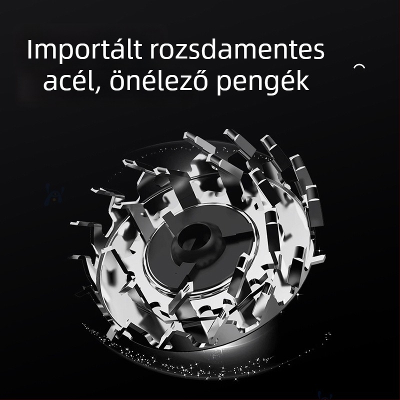 Két forgófejű elektromos borotva, kompakt utazáshoz, levehető mosható fej, brushless motor, töltés