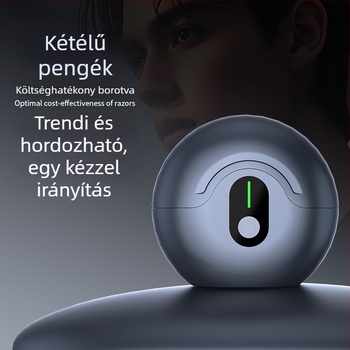 Forgófejes elektromos borotva, egyfejű modell T28, beépített újratölthető akkumulátor, 60+ perc üzemidő, 5W maximális teljesítmény, levehető mosható fej