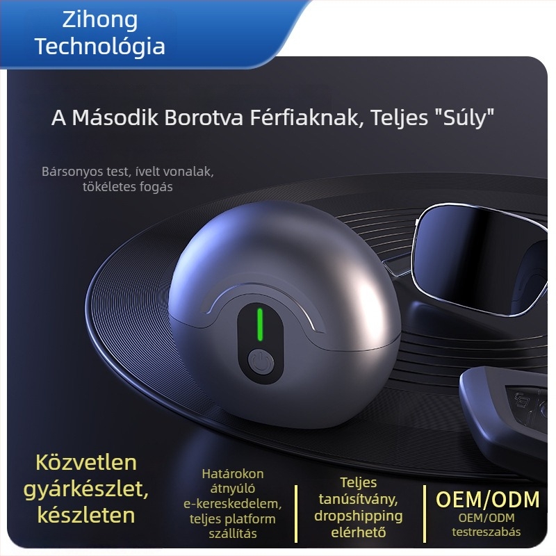 Forgófejes elektromos borotva, egyfejű modell T28, beépített újratölthető akkumulátor, 60+ perc üzemidő, 5W maximális teljesítmény, levehető mosható fej