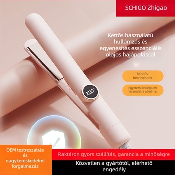 2 az 1-ben hajformázó és göndörítő vas digitális kijelzővel, turmalin kerámiás lemezekkel, nedves és száraz hajra, 220V 25W