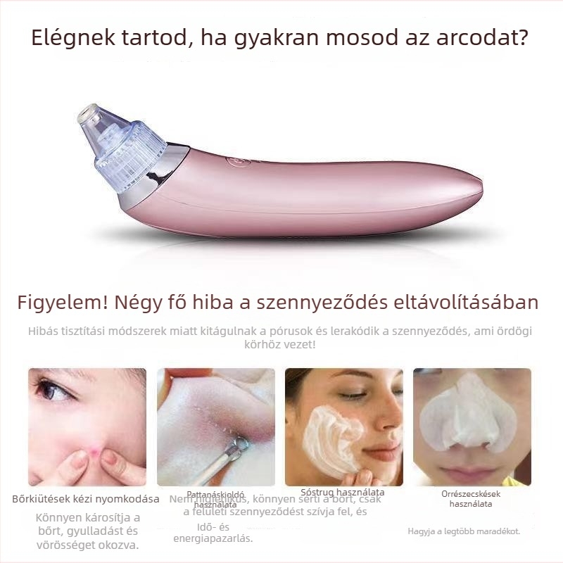 Pórtisztító – Feketepont-szívó eszköz, 5 fokozatú szabályozás, ABS ház, 2020-os megjelenés